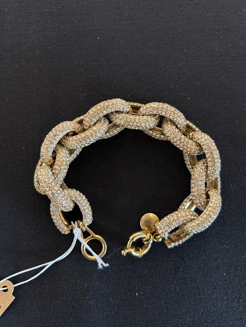 JCrew Chunky Link Rhinestone Bracelet
